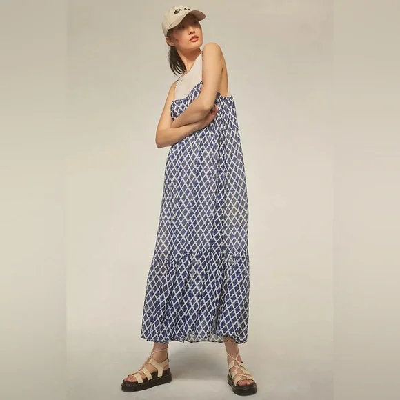 ✨ Anthropologie Twofer Printed Tank Dress Sz S - Picture 1 of 6